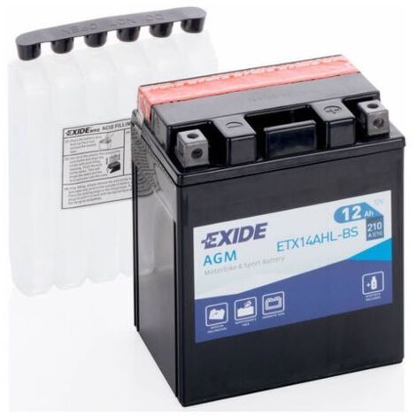 Batterie moto Exide ETX14AHL-BS YTX14AHL-BS 12v 12ah 210A