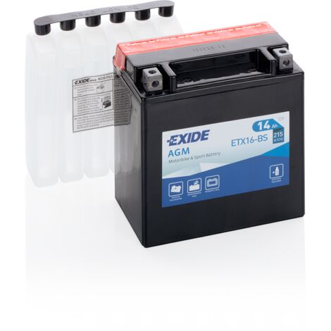 Batterie moto Exide ETX16-BS YTX16-BS 12v 14ah 215A