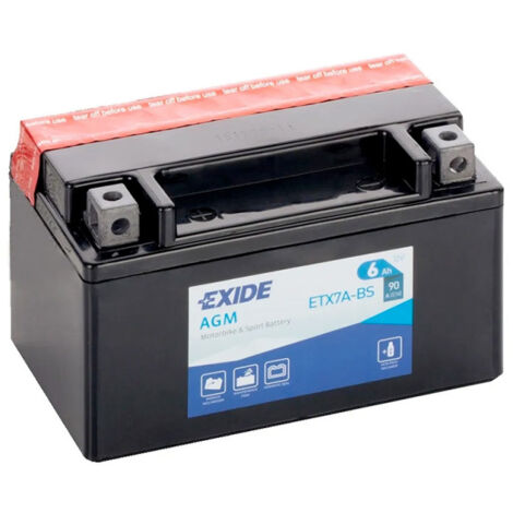 Batterie moto Exide ETX7A-BS YTX7A-BS 12v 6ah 90A