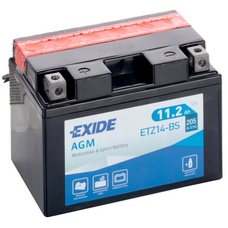 Batterie moto Exide ETZ14-BS YTZ14-BS 12v 11.2ah 205A