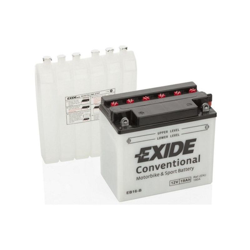 Exide - Batterie moto EB16-B YB16-B 12v 19ah 240A