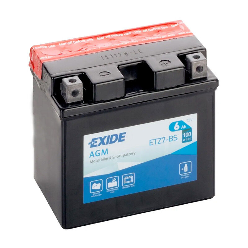 Exide - Batterie moto ETZ7-BS YTZ7-BS 12v 6ah 100A