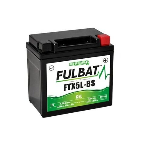 Batterie moto FULBAT FTX5L-BS - GEL - 12V - 4.2Ah
