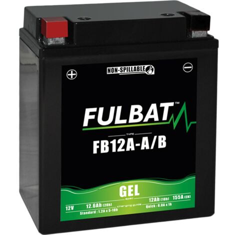 Batterie moto FULBAT GEL FB12A-A/B / YB12A-A/B SLA - 12V 12.6Ah 155A