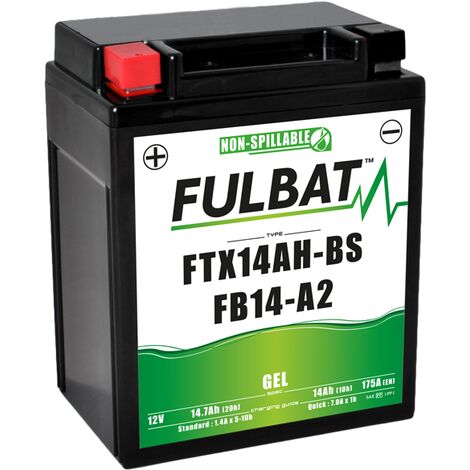 Fulbat - Batterie moto Gel FTX14AH-BS / YTX14AH 12V 14Ah