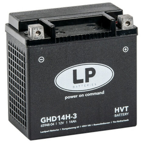 Batterie moto Landport LP GEL HVT GHD14H-3 YTX14L-BS 12v 14ah 220A