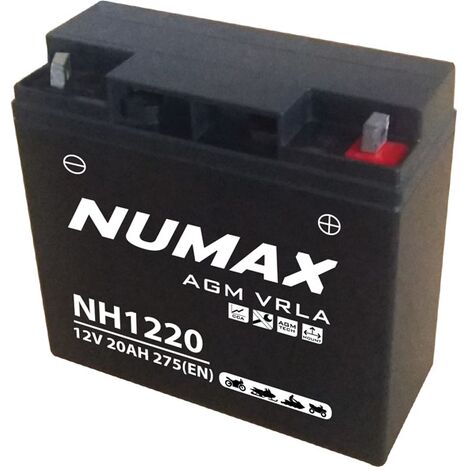 Batterie moto Numax Premium AGM NH1220 12V 20Ah 275A