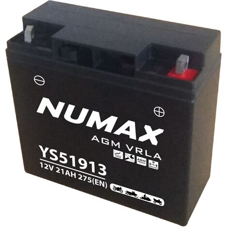 Batterie moto Numax Premium AGM YS51913 12V 21Ah 230A