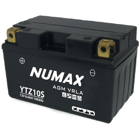 Batterie moto Numax Premium AGM YTZ10S 12V 8.6Ah 190A