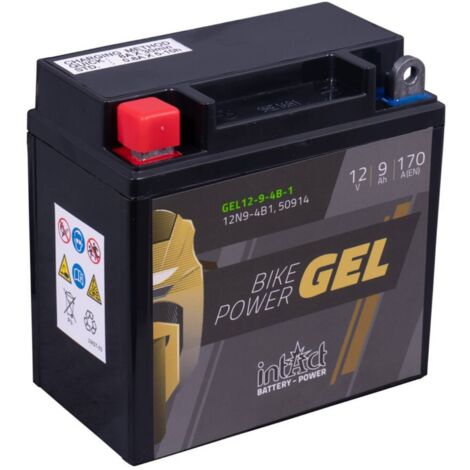 Batterie moto POWER Bike GEL 12N9-4B-1 12v 9ah 170A
