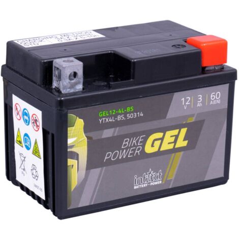 Batterie moto POWER Bike GEL YTX4L-BS 12v 3ah 60A
