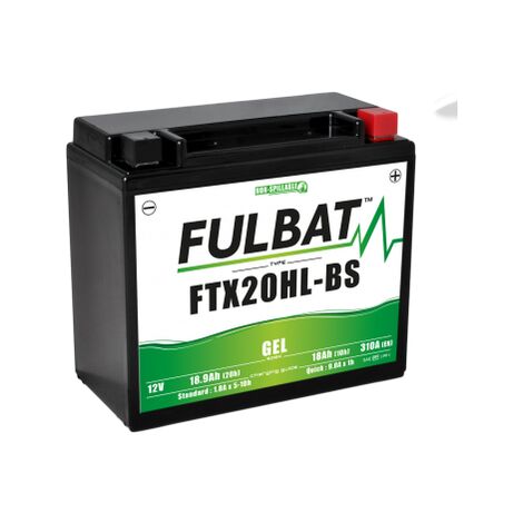 Batterie moto WPX20HLBS / YTX20HL-BS étanche au gel 12V / 18Ah