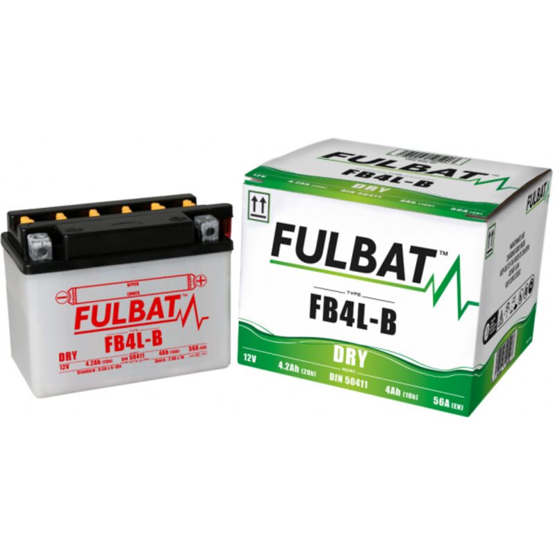 Image of FULBAT Volltrockenbatterie - FB4L-B / YB4L-B (trocken, funktionsfähig, Säure enthalten)