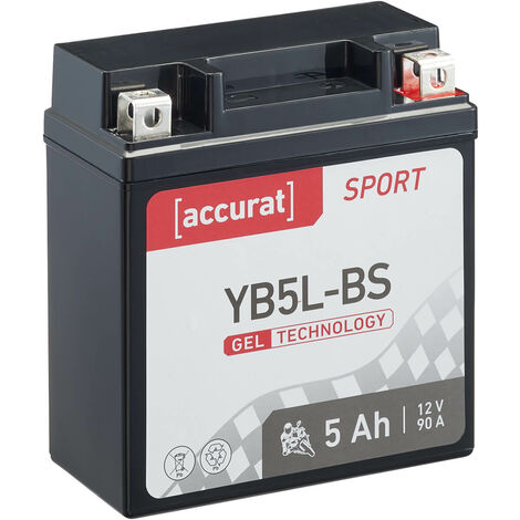 Batterie moto YB5L-BS 5Ah Gel Accurat 12V 90 A 119 x 60 x 129 mm Quad