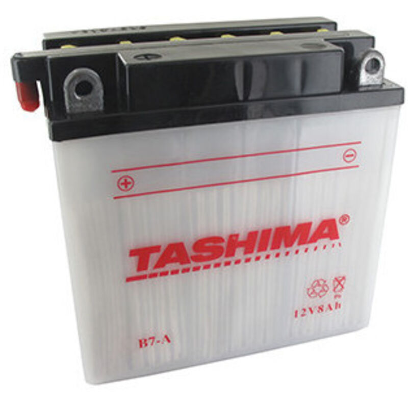 Batterie YB7A + à gauche