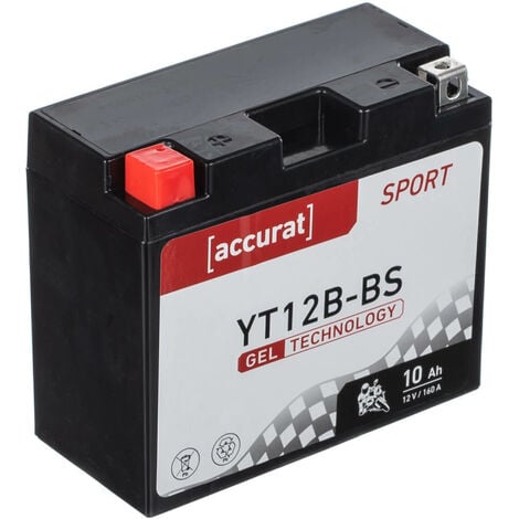 Batterie moto YT12B-BS 10Ah Gel Accurat 12V 160A 150 x 70 x 130 mm Quad