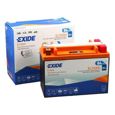 Batterie moto YTX20L-BS Exide Lithium Li-ion 12V 7AH 380A ELTX20H YTX20H-BS YTX20-BX YN16-B YB18-A