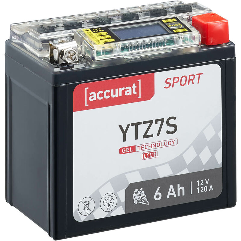 Sport SGD-YTZ7-S Batterie Moto/Quad YTZ7-S Gel 12V 120 a 6Ah 113 x 70 x 107 mm - Accurat