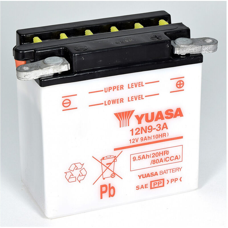 Yuasa - Batterie moto 12N9-3A 12V 9.5AH 80A