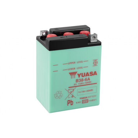 Batterie moto YUASA B38-6A 6V 13.7AH