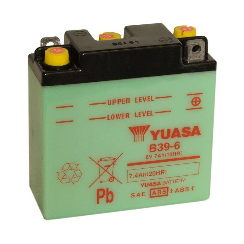 Yuasa - Batterie moto B39-6 6V 7.4AH