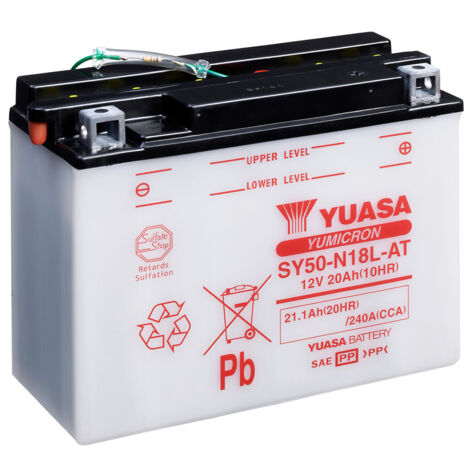 Batterie moto YUASA SY50-N18L-AT 12V 21.1AH 240A
