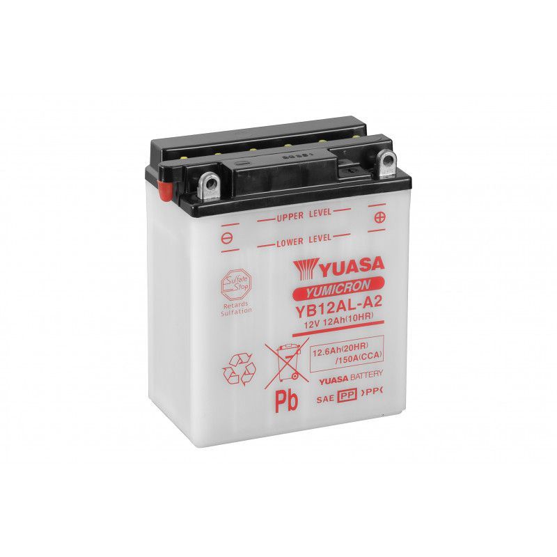 Yuasa - Batterie moto YB12AL-A2 12V 12.6AH 150A