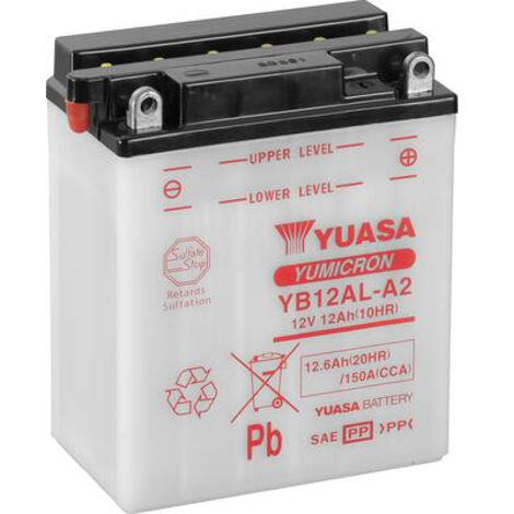 Batterie moto YUASA YB12AL-A2 12V 12.6AH 150A