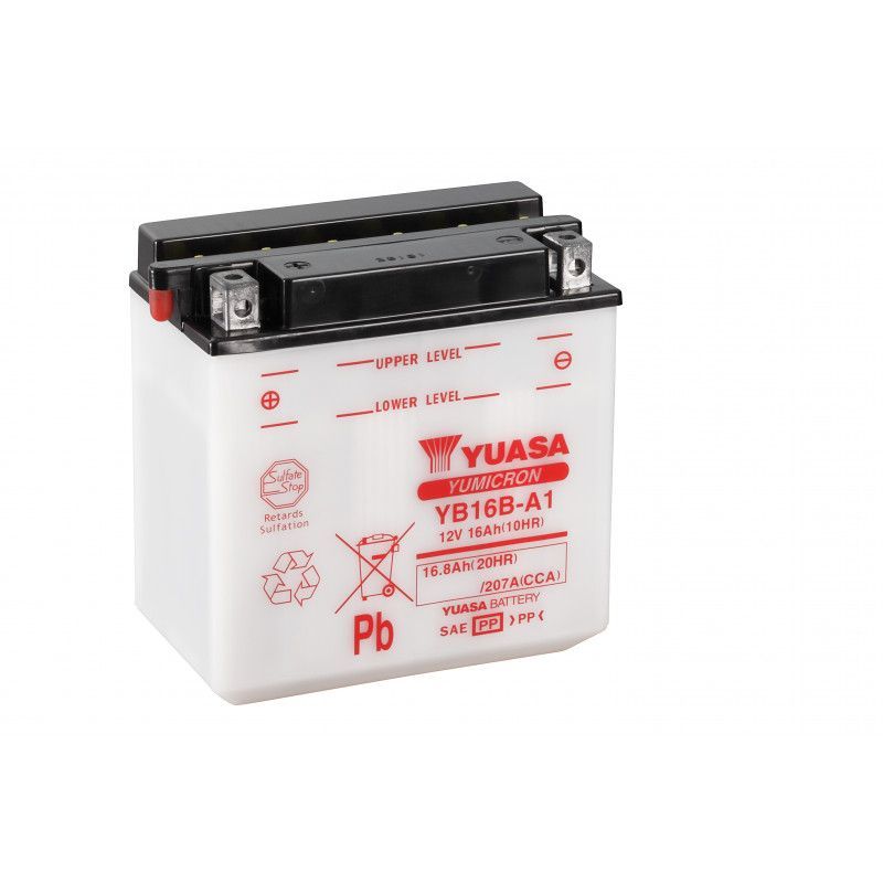 Yuasa - Batterie moto YB16B-A1 12V 16.8AH 207A