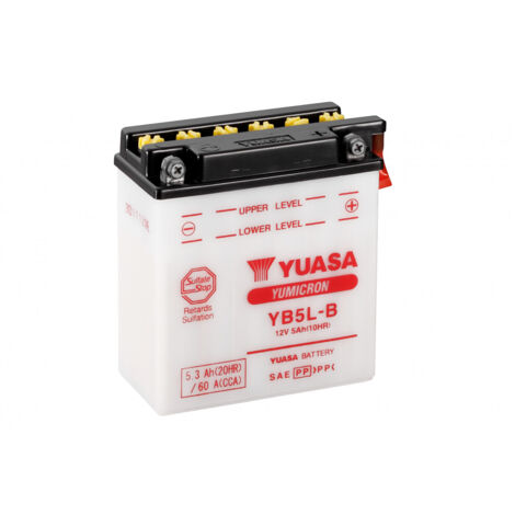 Batterie moto YUASA YB5L-B 12V 5.3AH 60A