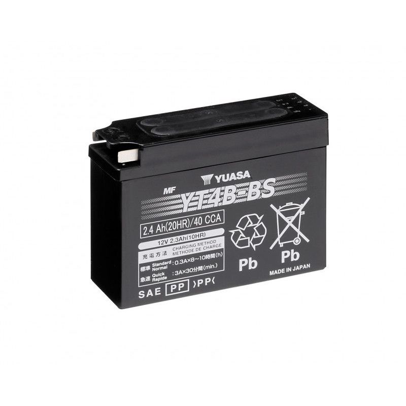 Yuasa - Batterie moto YT4B-BS 12V 2.4AH 40A