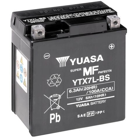 Batterie moto YUASA YTX7L / YTX7L-BS - Plomb -12V – 6Ah