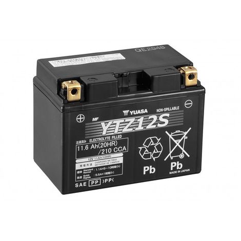 Yuasa - Batterie moto YUASA YTZ12S 12V 11Ah