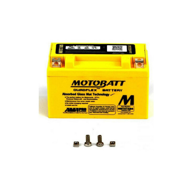 Motobatt - Batterie QuadFlex agm MBTX7ABS 12V 7ah 105A YTX7A-BS YTZ10S