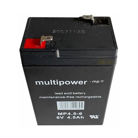 Batterie Multipower MP 4,5-6 AGM 6V 4,5Ah Blei Vlies Akku