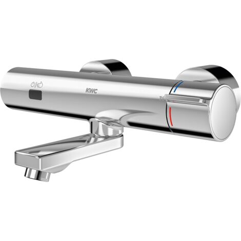 Batterie murale KWC AR, F5, électrique, thermostat, sortie pivotante, 200 mm, pour module C, batterie
