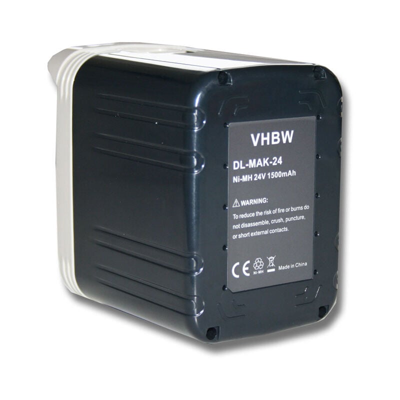 Vhbw - Batterie compatible avec Makita BDF460, BDF460SF, BDF460SH, BDF460SHE, BDF460SJE, BDF460WA outil électrique (1500 mAh, NiMH, 24 v)