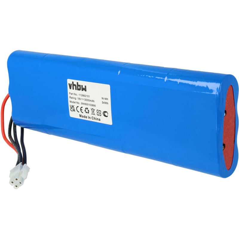 Vhbw - Batterie compatible avec Elektrolux Trilobite, Trilobite ZA1, Trilobite ZA2 robot électroménager (3000mAh, 18V, NiMH)