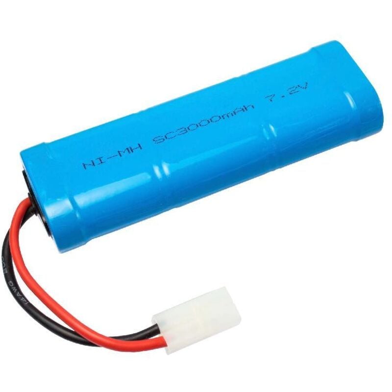 Vhbw - Batterie compatible avec modélisme rc - divers modèles réduits : voitures de course, hélicoptères, avions, bateaux etc (3000mAh, 7,2V, NiMH)