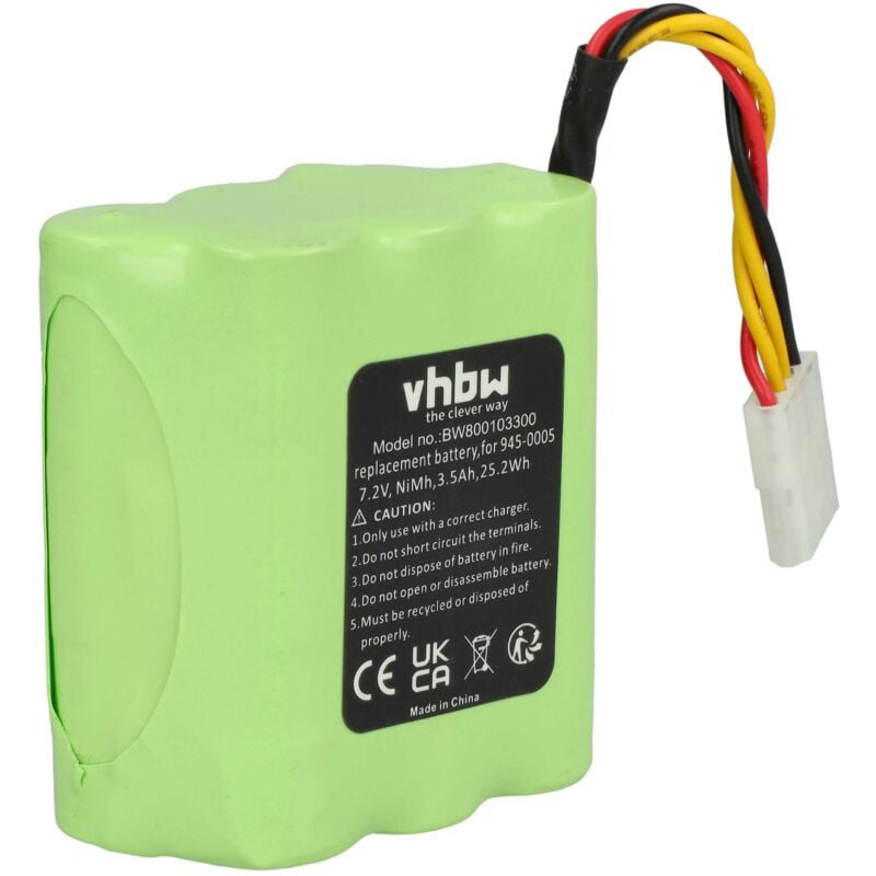 1x Batterie compatible avec Neato XV-11, XV-25, XV-21, XV-12, XV-14, XV-15, Signature Pro robot électroménager (3500mAh, 7,2V, NiMH) - Vhbw