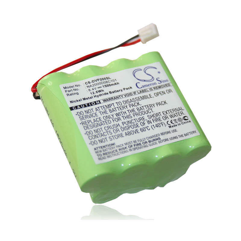 Batterie Ni-MH, vert, 1500mAh (8,4 v) pour Dual dab 20. Remplace: NA2000D08C101.