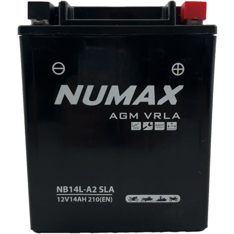Batterie Numax AGM SLA scellée NB14L-A2 / YB14L-A2 SLA - 12 V 14 AH 210A (EN)