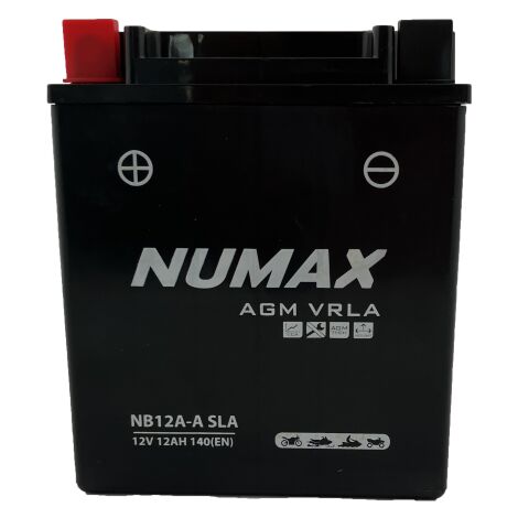Batterie Numax AGM SLA scellée YB12A-A SLA 12 V 12 AH 135 AMPS EN