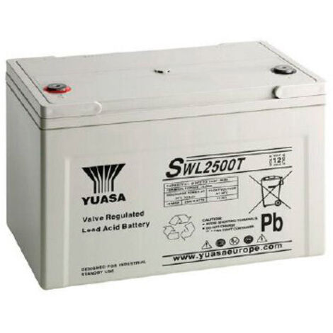 Batterie onduleur 12V 93,6Ah Plomb étanche AGM – Dimensions 305x173x223mm – Poids 32,6kg – Compatible avec modèles Yuasa SWL2500 - SWL2500T