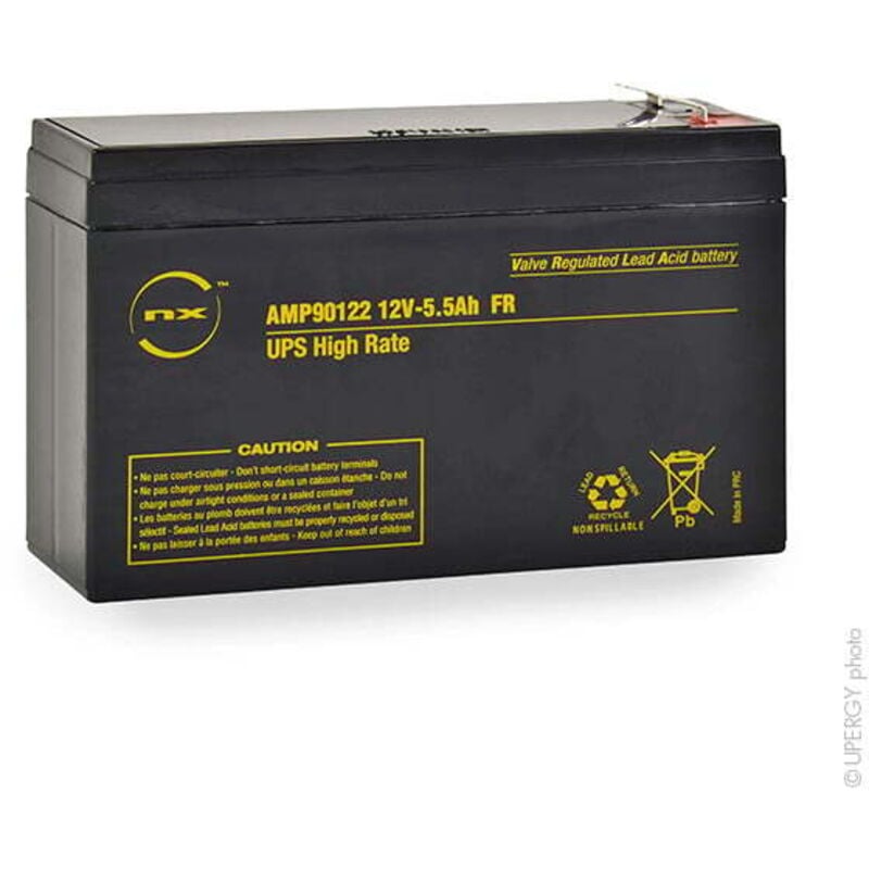 NX - Batterie onduleur (ups) 5.5-12 ups High Rate fr 12V 5.5Ah F6.35/F4.8