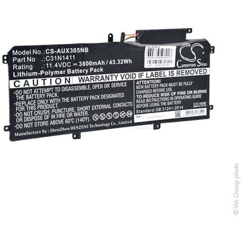 NX - Batterie ordinateur portable 11.4V 3800mAh - C31N1411