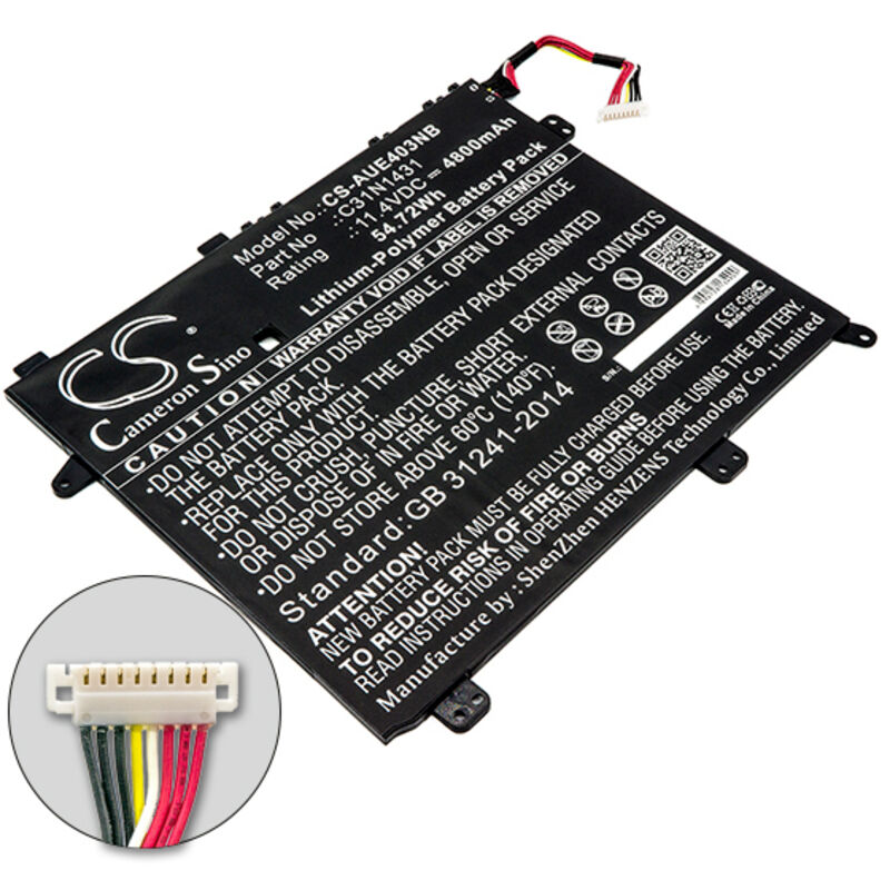 Batterie ordinateur portable compatible Asus 11.4V 4800mAh - C31N14310B200 - NX