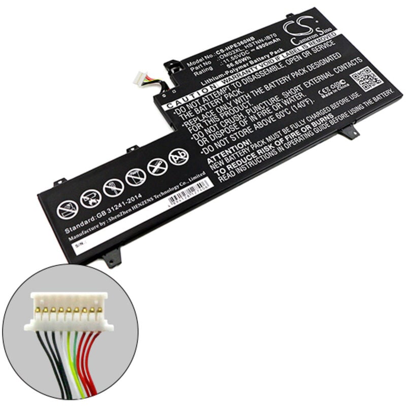 Batterie ordinateur portable compatible hp 11.55V 4900mAh - 863167-1718632 - NX