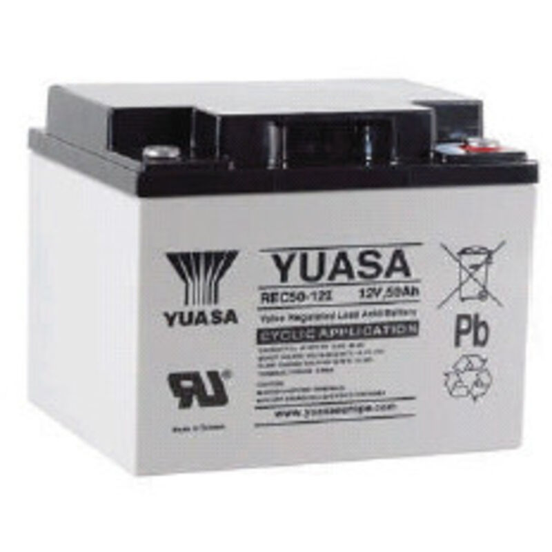 Yuasa - Batterie plomb agm REC50-12 12V 50Ah M5-F