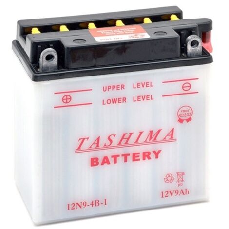Batterie plomb 12V 9Ah – Dimensions 135x75x139mm – Livrée avec acide séparé – Compatible motos Aprilia, Honda, Yamaha